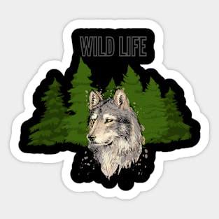 wild wolf Sticker